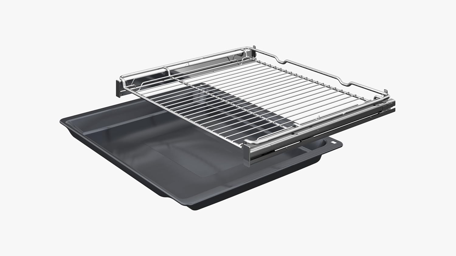 Balay - Horno compacto, 45 cm, Aire Caliente 3D, Aqualisis, Raíles Flex, Cristal blanco, 3CB5159B3