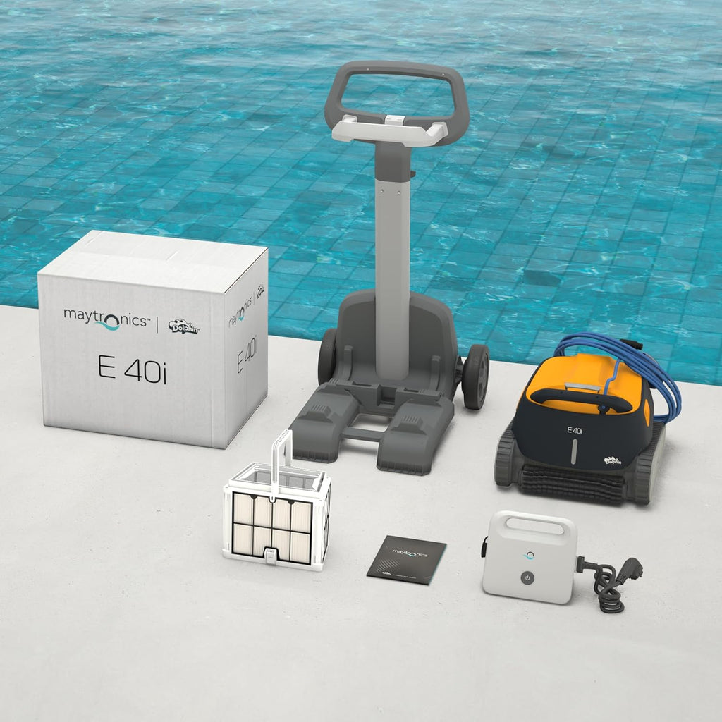Dolphin E40i Robot limpiafondos automático para Piscinas enterradas de 12m - Limpieza de Fondo, Paredes y línea de flotación - Control por la App