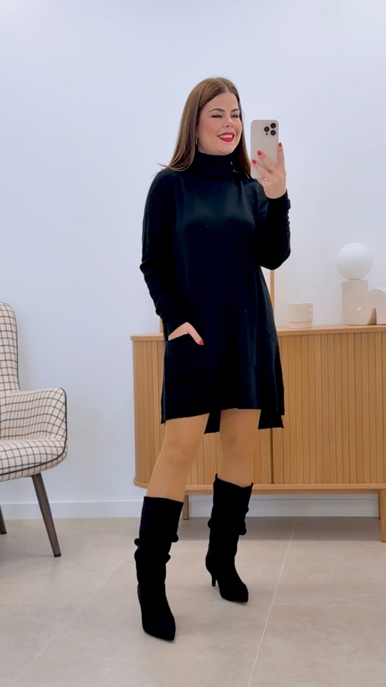 VESTIDO CUELLO BOLSILLOS