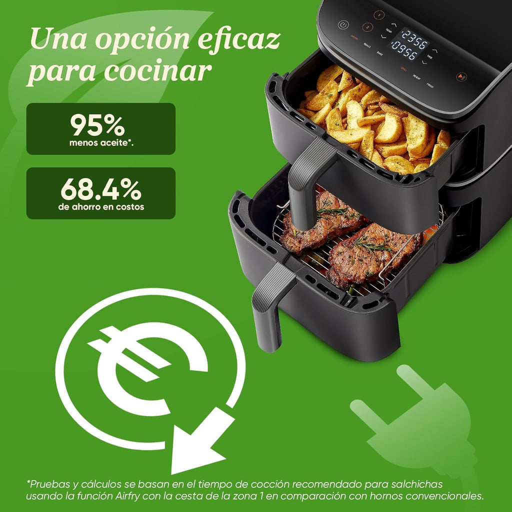 Cosori Turbo Tower Freidora de Aire10,8L con Cesta Verticales, Cocción en 3 Niveles que Ahorra Espacio, 2630 W, 6 funciones, 2 DC Motores, Más de 50 Recetas Completas en Línea