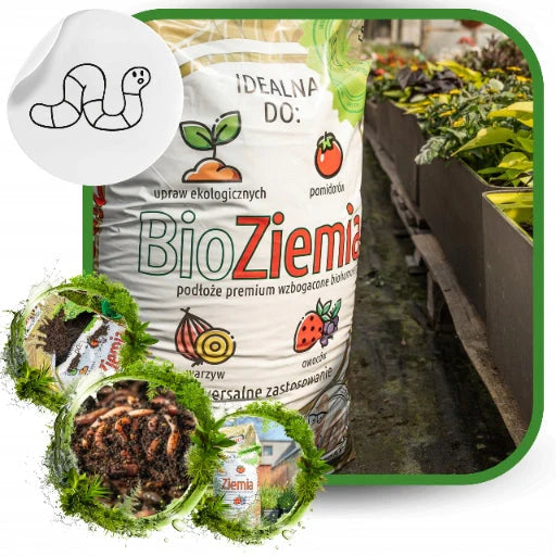Ziemia Ogrodowa BIO Kompost 1050L do pomidorów warzyw rozsad PALETA