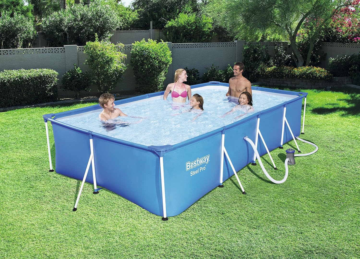 Bestway Steel Pro - Piscina 5700 l, azul, 400 x 211 x 81 cm