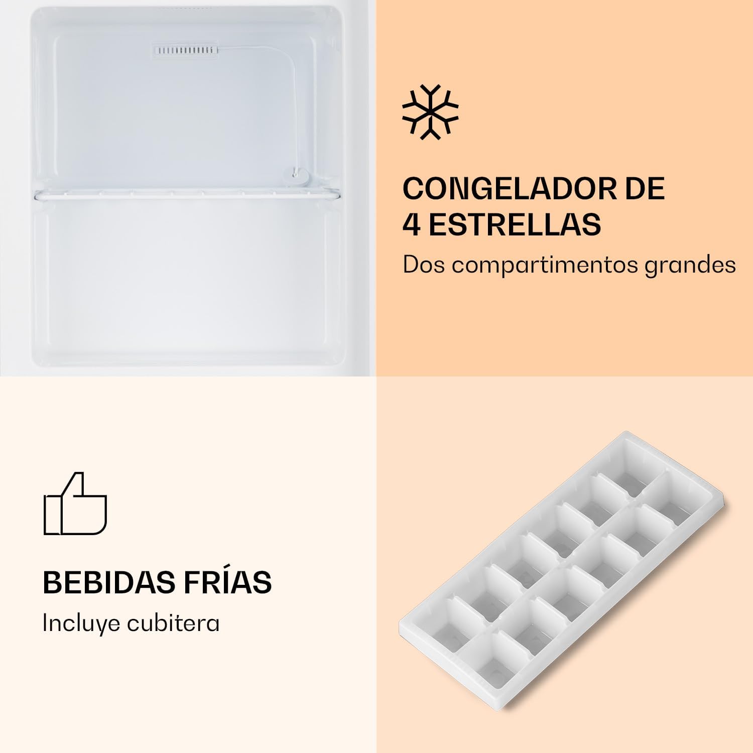 Klarstein Congelador Pequeño Vertical, Mini Congelador Portatil Silencioso para Casa y Oficina, Capacidad 33 l. con Estante, Eficiencia Energética, Estante, Dep. Hielos y Rascador