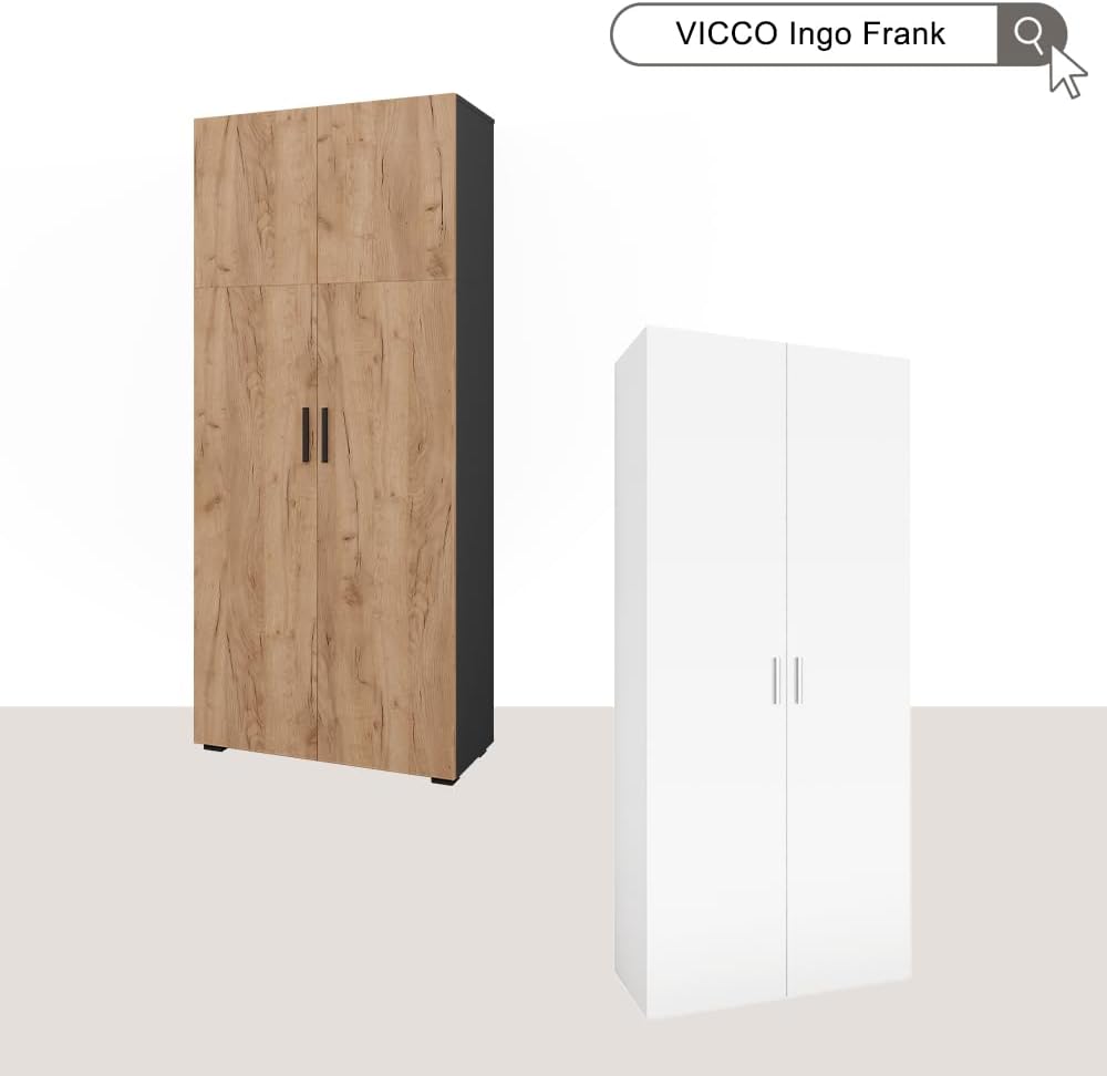 Vicco Armario Universal Ingo, Antracita/Roble Dorado, 80 x 183.8 cm