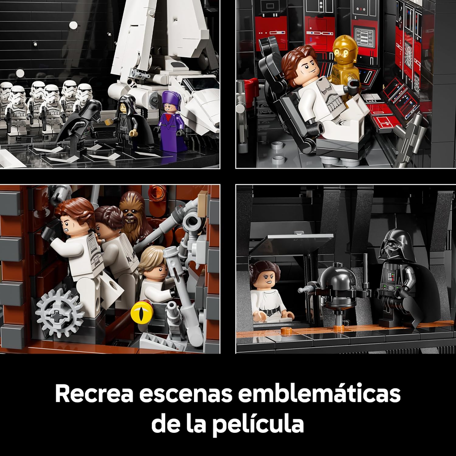 Star Wars 75419 Estrella de la Muerte - Maqueta para Adultos Interactiva UCS con 36 Minifiguras Inc. Luke Skywalker, Han Solo y Darth Vader - Regalo de Colección para Hombres y Mujeres Fans