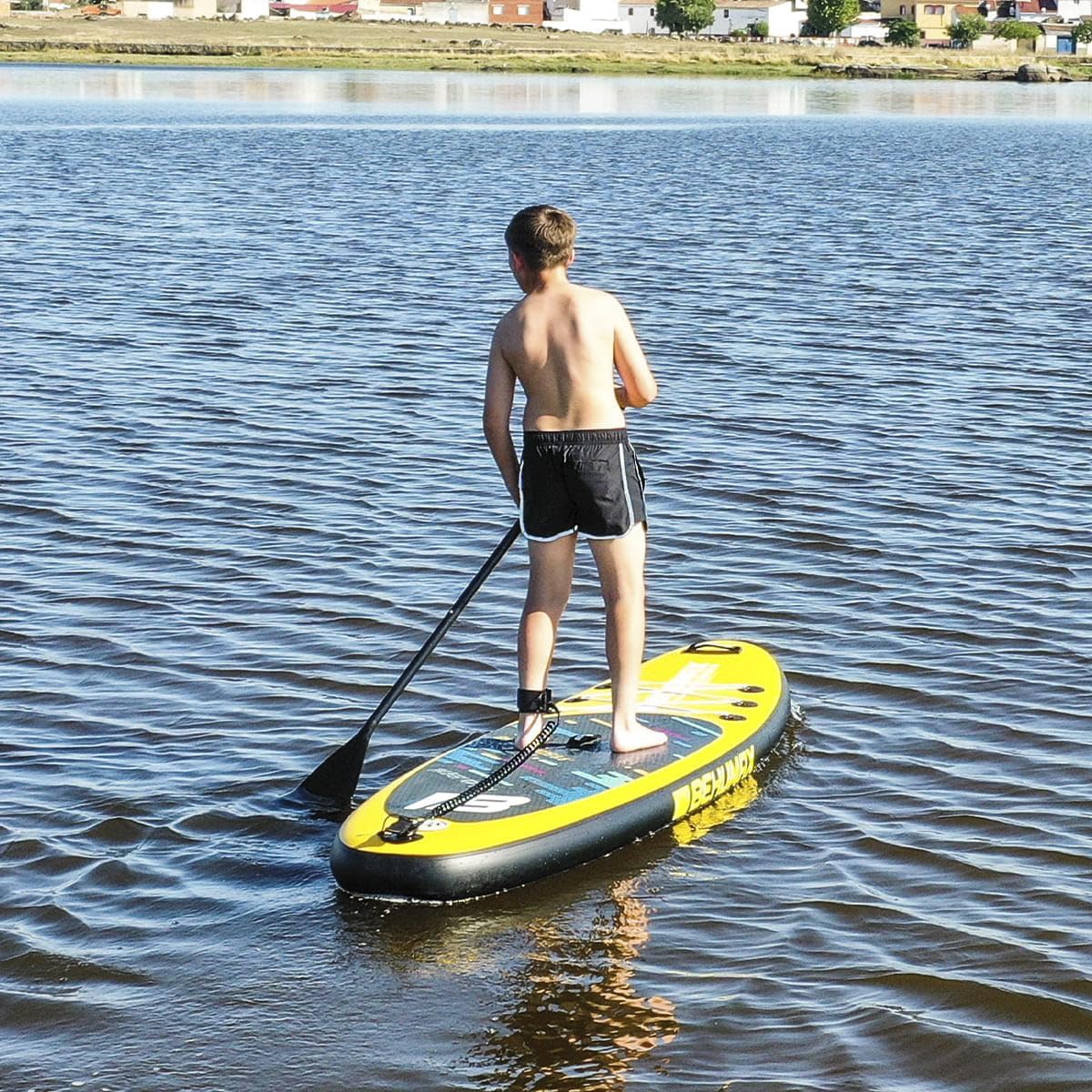 BEHUMAX - Tabla Paddle Surf Hinchable Be Wave Kids 8.6" Superficie Antideslizante,Pala de Remo Desmontable, 260 x 76 x 15 cm, 15 PSI, Kit Especial de Accesorios