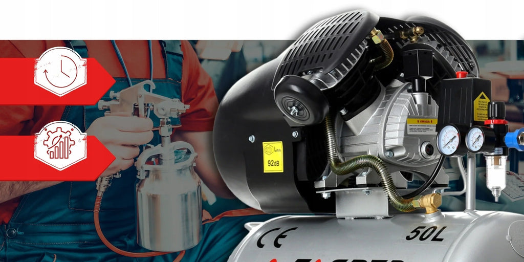 KOMPRESOR SPRĘŻARKA TAGRED 50L V2 SEPARATOR ZESTAW + Olej WYSOKA JAKOŚĆ