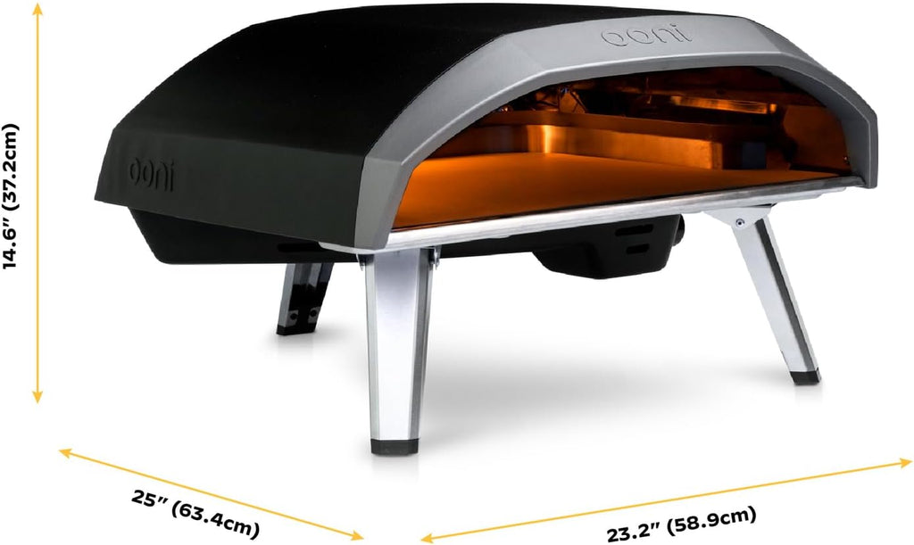 Ooni Koda 16 Gas – Horno portátil para exteriores 37 mBar – Cocina casera de pizza en 60s – Alta temperatura – Portátil y rápido – IT|ES|FR|BE|CZ|IE|LV|LT|LU|PT