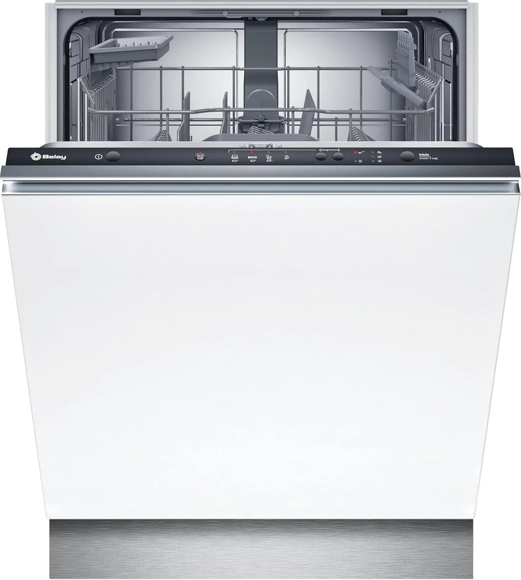 Balay 3VF5012NP Integrated Dishwasher, 60 cm, Extra-Quiet Motor, Automatic Program, Grey