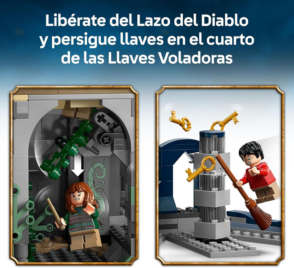 Harry Potter Castillo de Hogwarts: Torre Central - Castillo de Juguete con Cuarto de Llaves Voladoras y Ajedrez Mágico - 12 Minifiguras - Regalo para Niñas y Niños de 10+ Años 76454
