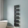EMKE Toallero de Agua Caliente, 1599x400 mm, Radiador de Baño de Pared, Color Negro, 684W, Toallero Baño, Instalación Fácil, Diseño Moderno