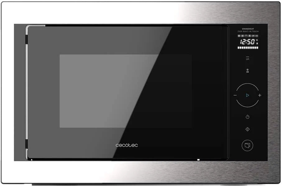 Cecotec GrandHeat 2590 Built-In Black Digital Built-in Microwave, 900 W, Built-in, 25 Liters, Touch, Grill 1000 W, 8 Preset Functions, Timer