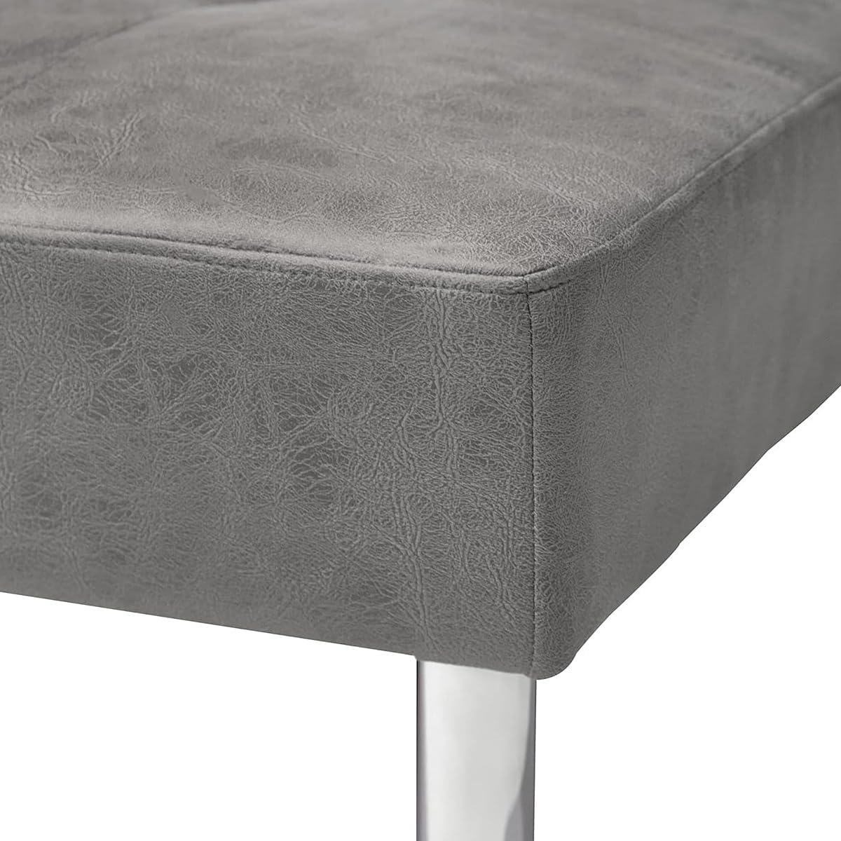 Mattfy - Sofá Cama Clic Clac Tipo Libro de 3 Plazas Modelo Milos, Diseño Moderno, Práctico y Funcional, Acabado en Gris