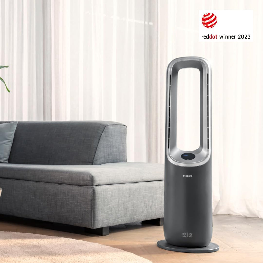 Philips 2-w-1 oczyszczacz i nawilżacz powietrza z serii 3000, 131 m², filtr NanoProtect HEPA i filtr z aktywnym węglem usuwa 99,97% wszystkich, niewidocznych cząstek, Kolor Biały (AC3737/10)