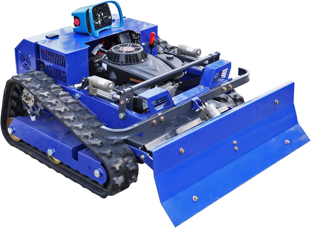 Robot Cortacesped,Cortadora de césped con Control Remoto sobre orugas – Equipado con una Cuchilla de Nieve – 4 x 4 híbrido Aceite-Electricidad – para Terreno accidentado y desmacheado