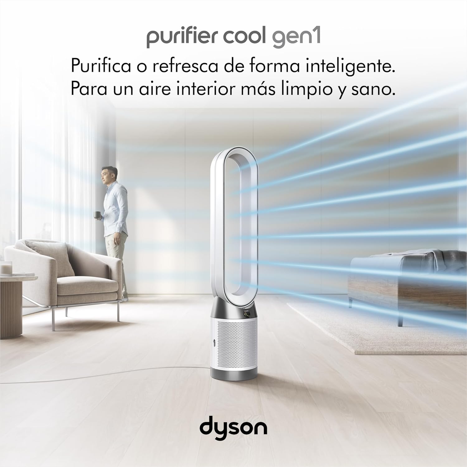 Purifier Cool Gen1 TP10 purificador de aire y ventilador – purificación potente, flujo de aire refrescante (Blanco)