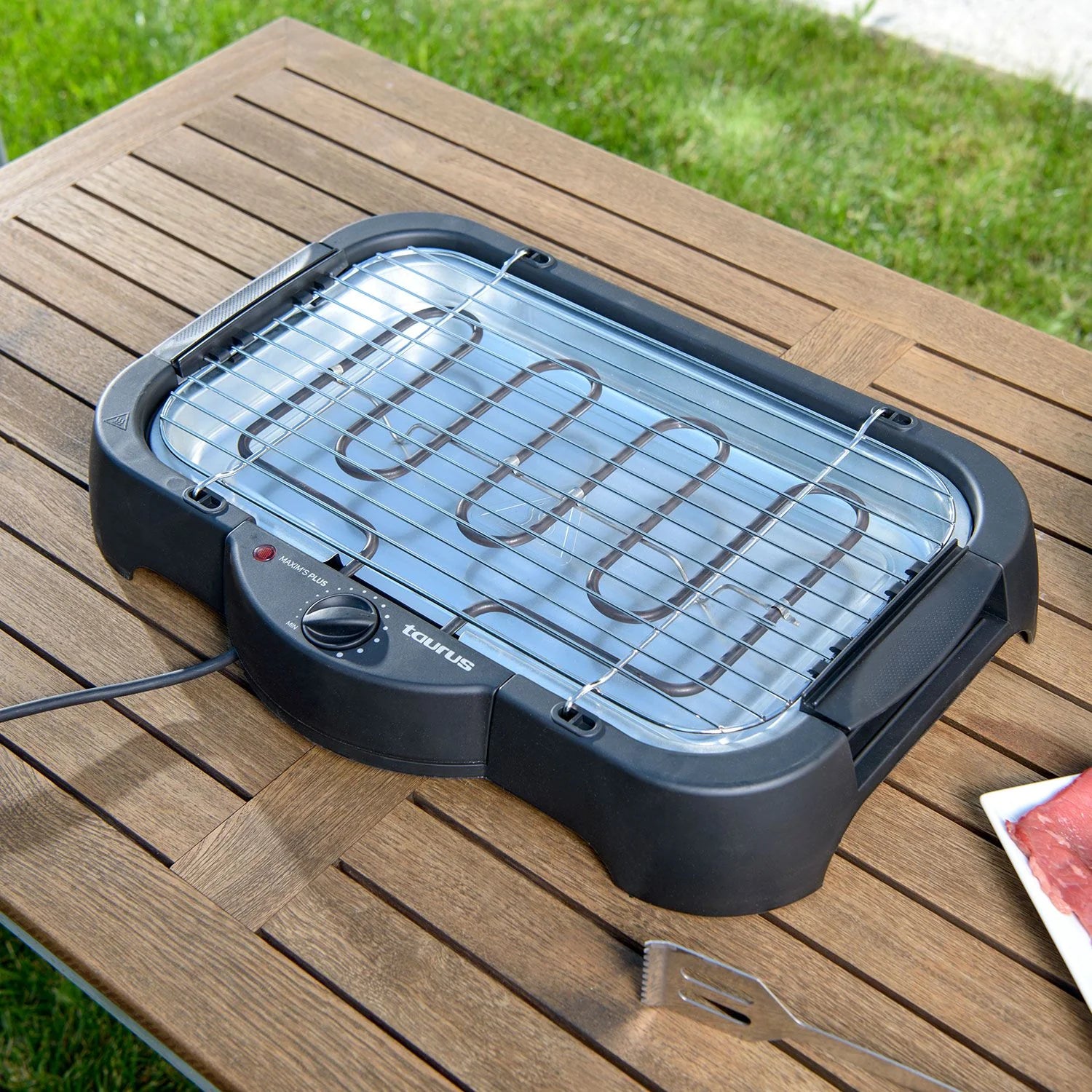 Taurus Maxim's Plus 2000 W Barbacoa Eléctrico Mesa Negro