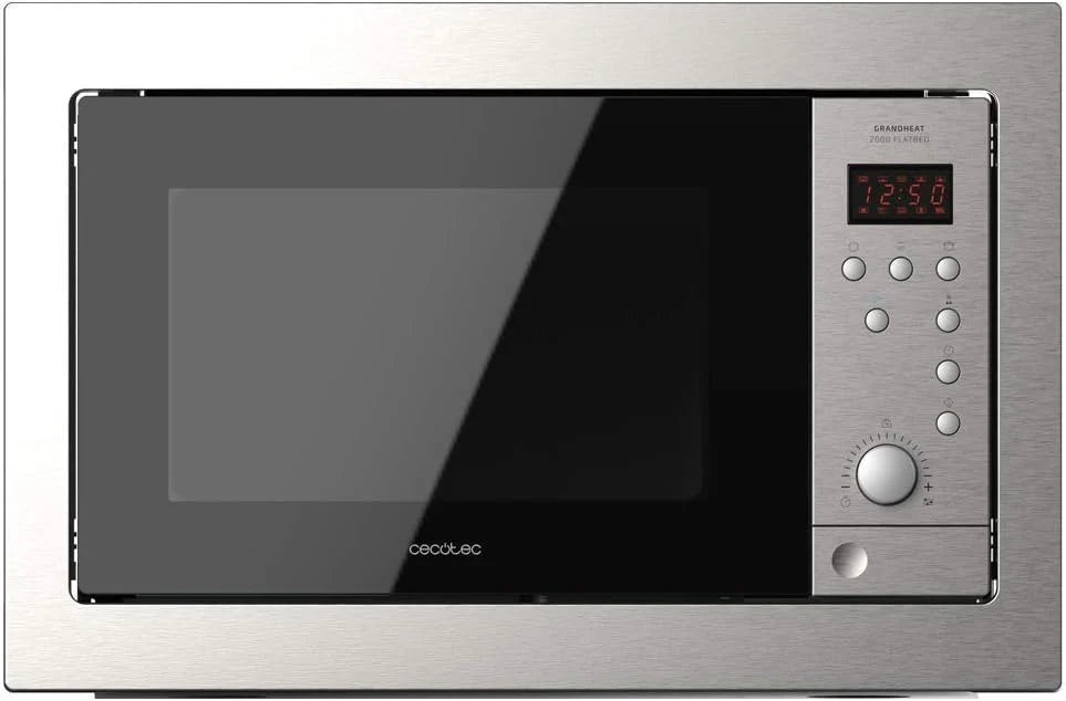 Cecotec GrandHeat 2590 Built-In Black Digital Built-in Microwave, 900 W, Built-in, 25 Liters, Touch, Grill 1000 W, 8 Preset Functions, Timer