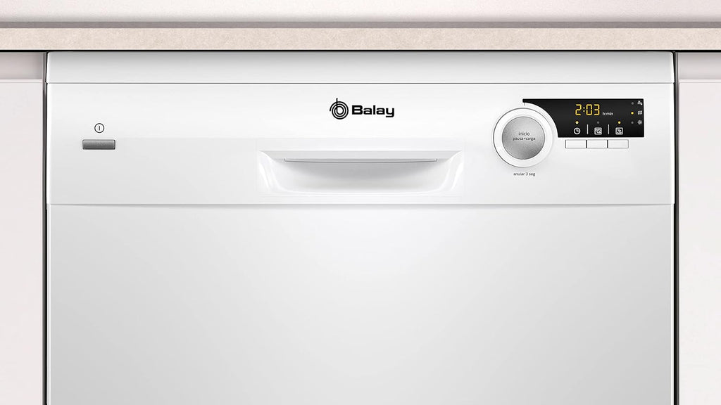 Balay - Lavavajillas de libre instalación, 60 cm, 12 servicios, Auto Diario, Pausa+Carga, ExtraSilencio, Blanco, 3VS506BP
