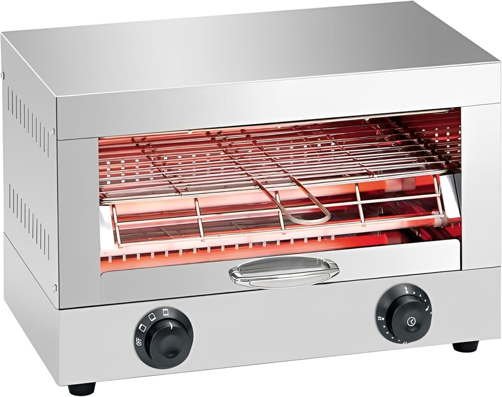 MBH - Tostadora industrial eléctrica 1 piso INOX para HOSTELERÍA. Horno tostador de pan profesional para bar y restaurante.