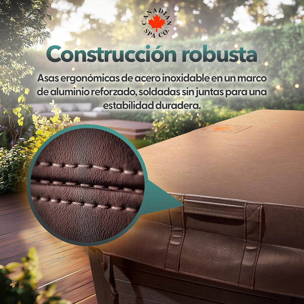 CANADIAN SPA CO. Cubierta Aislante para bañera de hidromasaje, Color marrón, 218 x 218 cm, Disponible en Varios tamaños y Colores