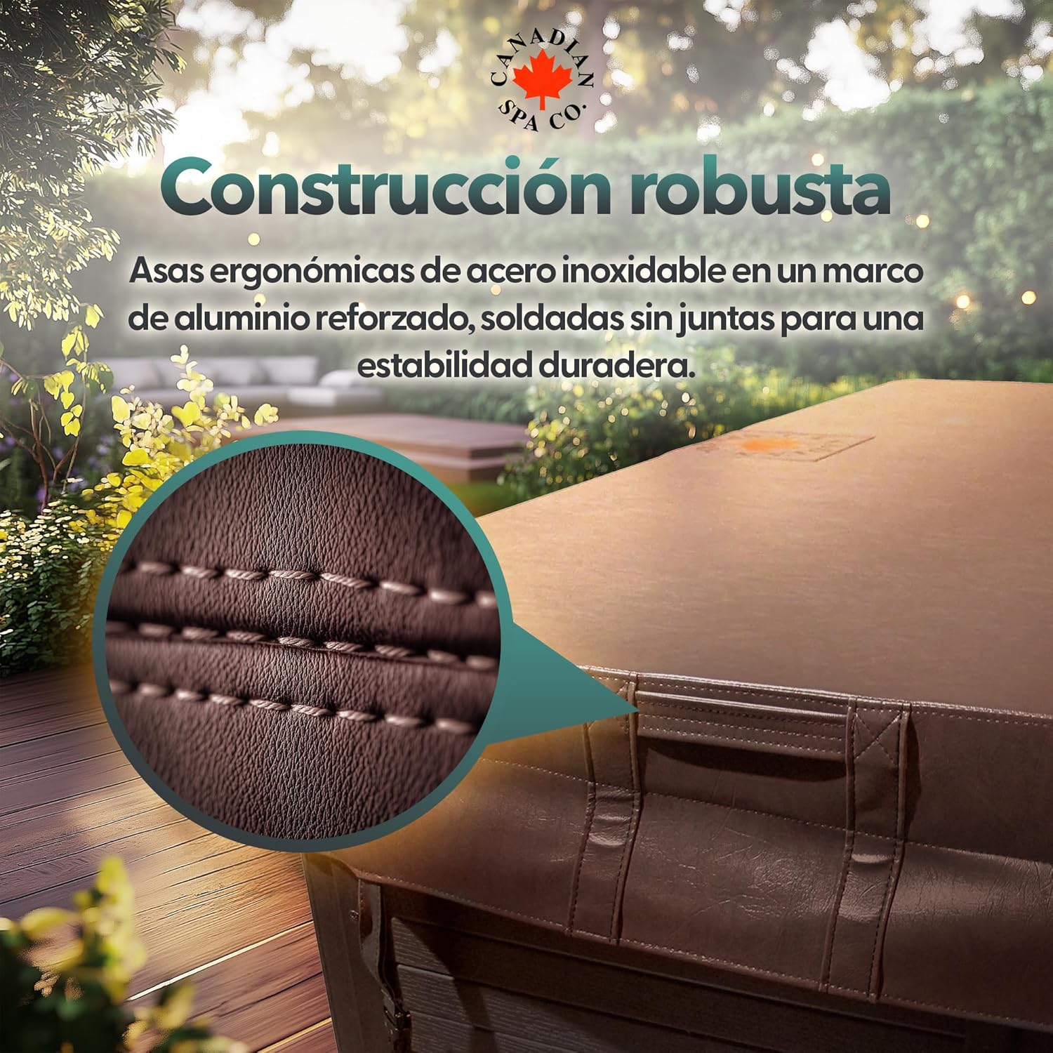 CANADIAN SPA CO. Cubierta Aislante para bañera de hidromasaje, Color marrón, 218 x 218 cm, Disponible en Varios tamaños y Colores