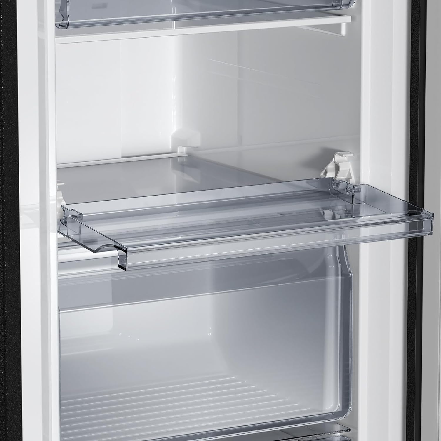 CHiQ Congelador Vertical No frost 166L,FSD166NE4E, Cajones XL, Control de Temperatura Electrónico, Puertas Reversibles, Silencioso, Ice Box, Color Inox Negro, Clase Energética E