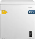 Cecotec Congelador Horizontal 198L Bolero CoolMarket Chest 198P White E. Cesta con Asas, Control Electrónico LED, UltraContact D-Cool, Dual Function, Puerta ZeroG (80º-30º), Fast Freezing, Compacto