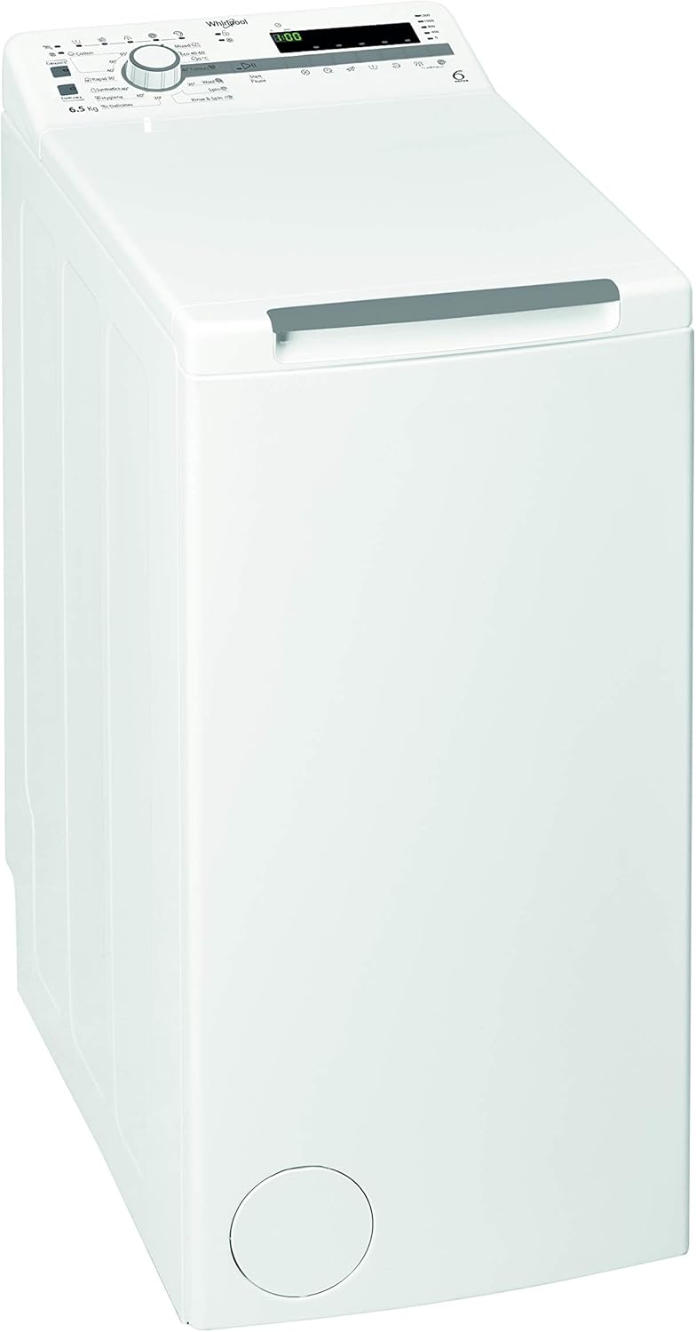 Whirlpool - Lavadora carga superior 6.5 kg TDLR 65230SS EU/N blanco, 1200 rpm, tecnología 6th sense y freshcare, motor universal, eficiencia NEL D