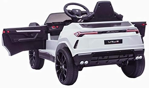 Coche eléctrico Infantil 12v Blanco Lamborghini Urus ATAA Cars con música MP3 Luces LED suspensión