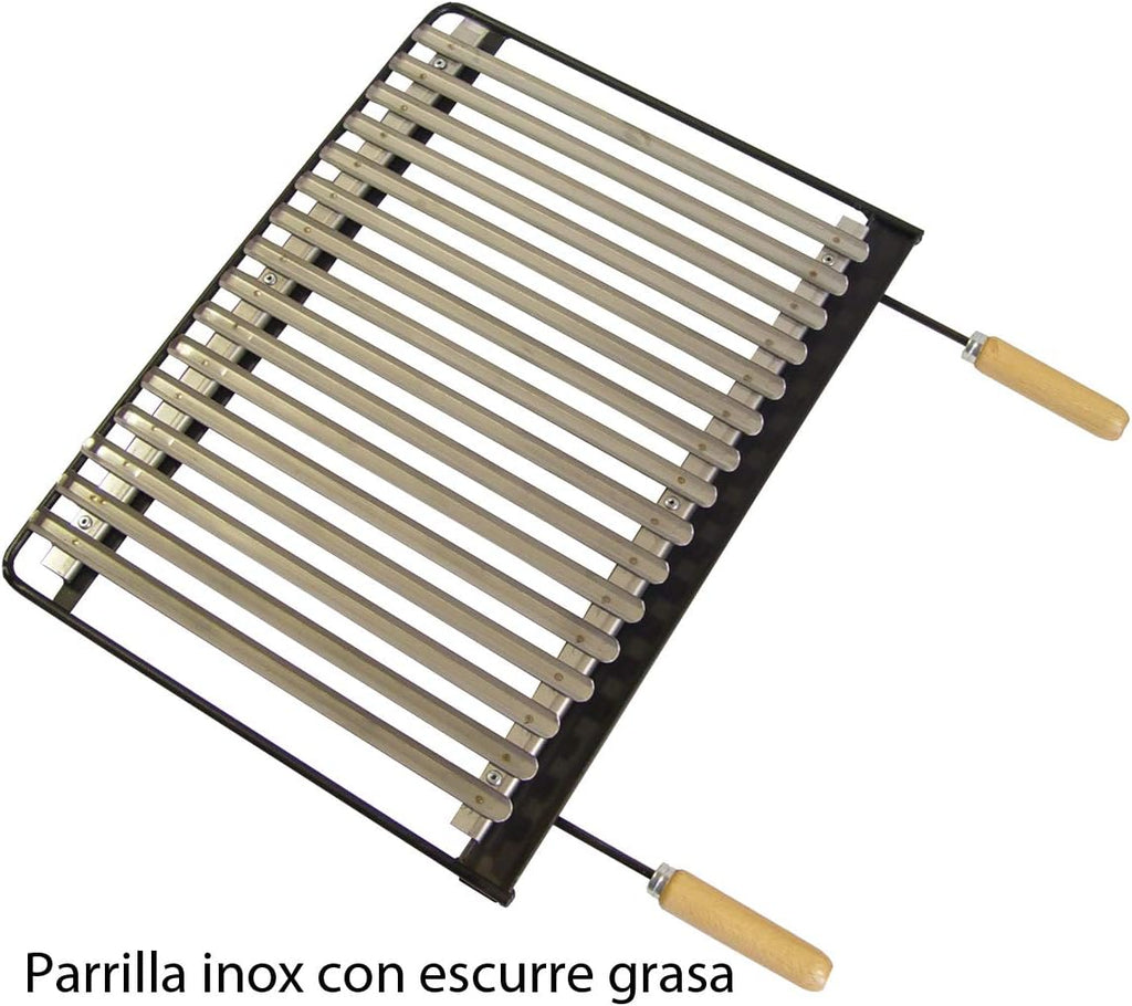 Imex El Zorro 71593 - Cajón Barbacoa-Elevador-Parrilla INOX 100x40x32 cms.