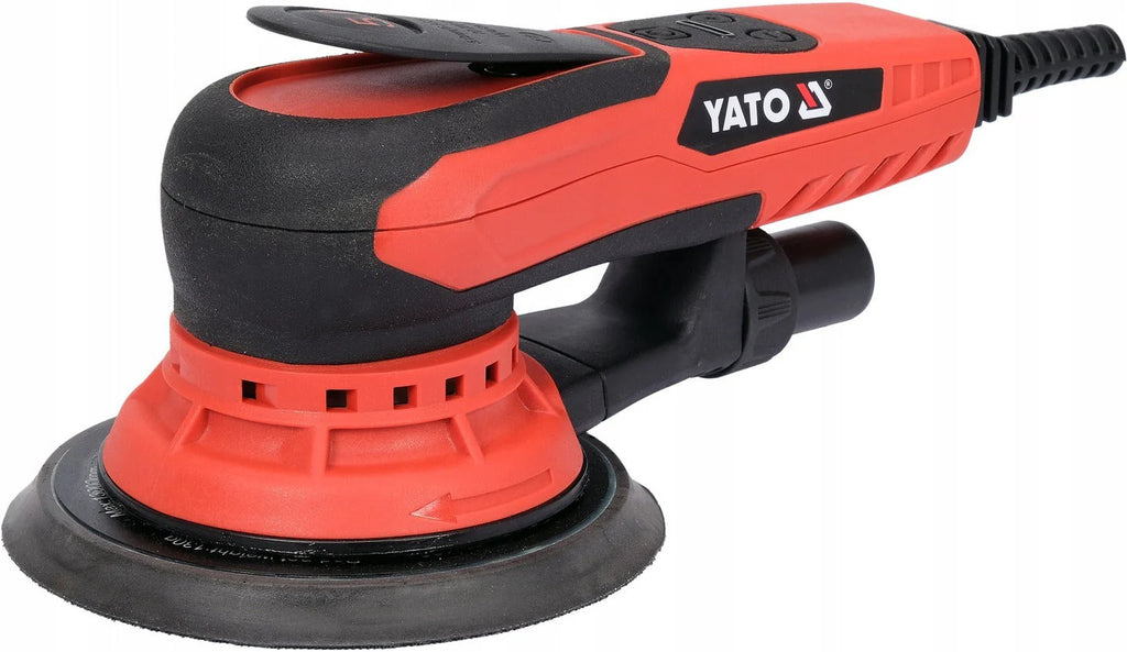 SZLIFIERKA ORBITALNA 150MM 350W Z REGULACJĄ OBROTÓW +KRĄŻKI P120 50sz. YATO