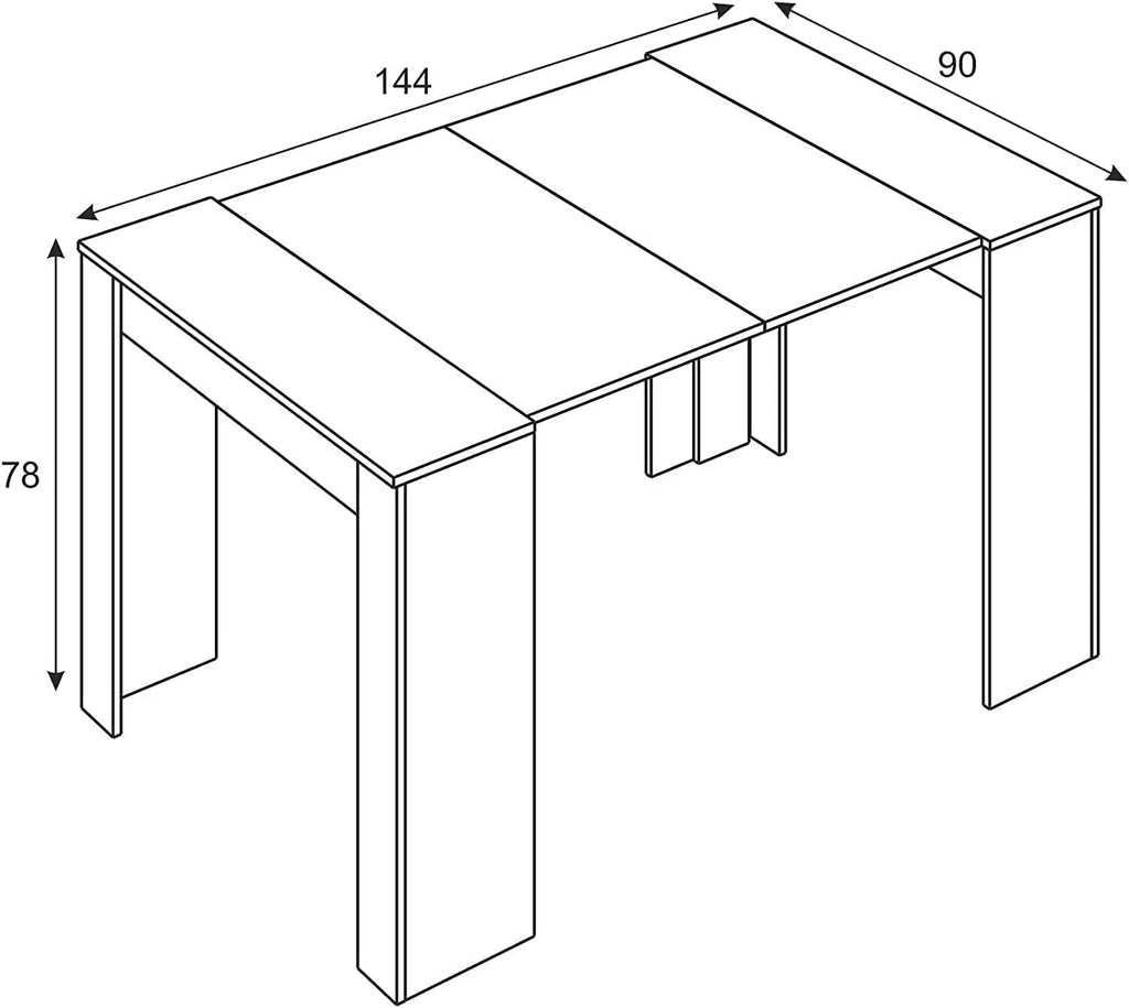 Mobelcenter - Mesa de Comedor Consola Extensible, Mesa para Salón recibidor o Cocina, Mesa Fuelle Extensible, Color Cemento (1127)