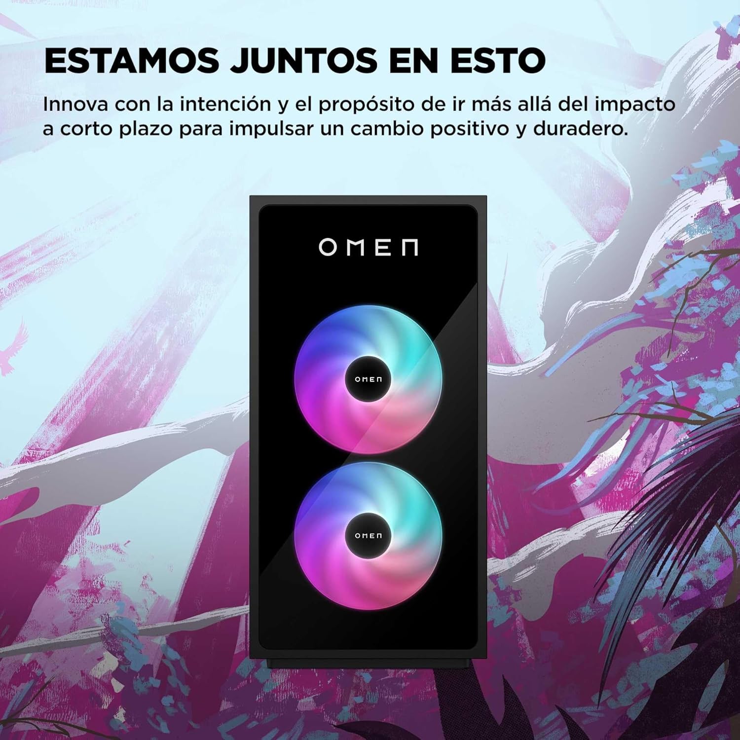 HP Ordenador sobremesa Gaming OMEN 35L GT16-0067ns (Procesador AMD Ryzen 7 8700F, 32GB RAM DDR5, 1TB SSD PCIe Gen4, NVIDIA GeForce RTX 5070 12GB, FreeDOS) - Negro