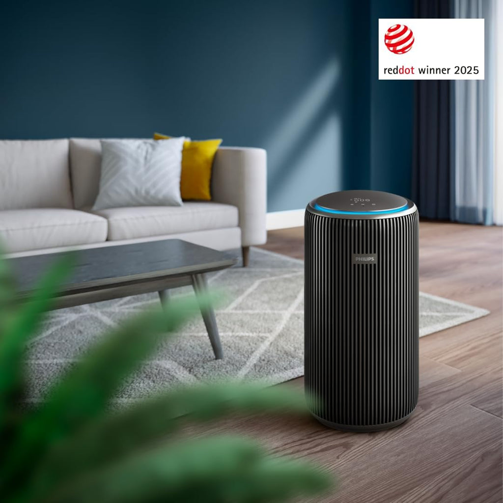 Purificador de aire Serie 4200, HEPA NanoProtect + doble filtro de carbón activo, CADR 600m³/h para 156m², ultra silencioso, inteligente y de bajo consumo (AC4221/11)