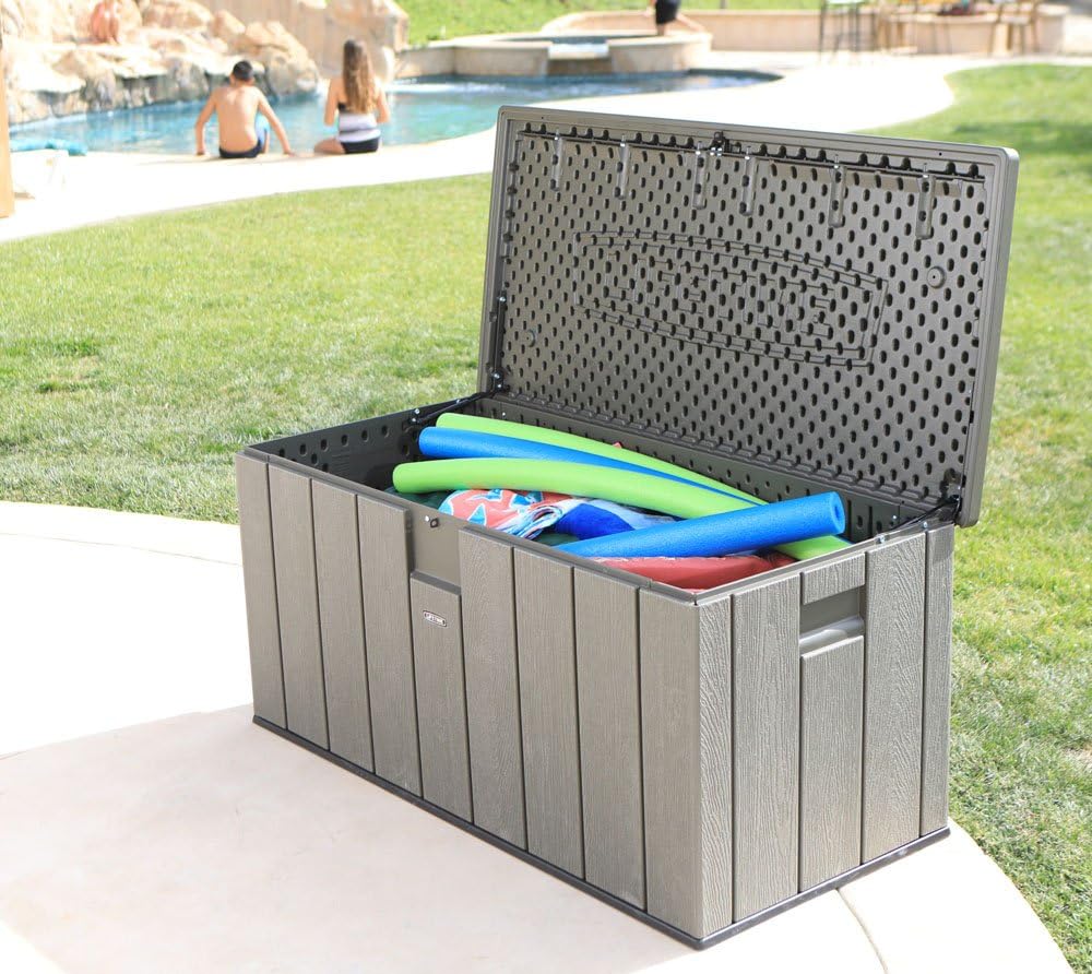 LIFETIME 60215 - Baúl para jardín ultrarresistente 150x72x69 cm UV100 marrón