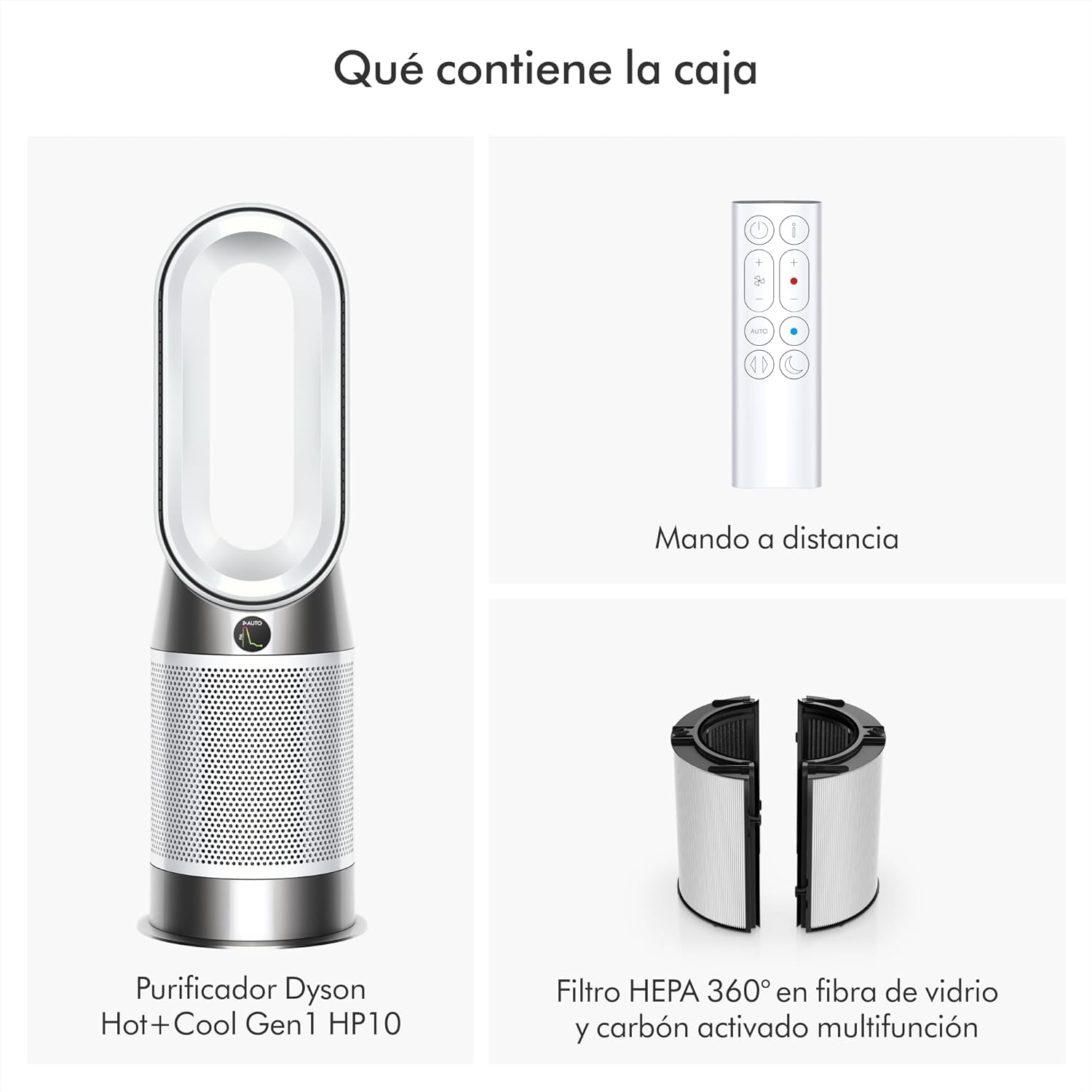 Purifier Hot+Cool™ Gen1 HP10 purificador de aire y calefactor – purificación, función calefacción y refrigeración (Plata)