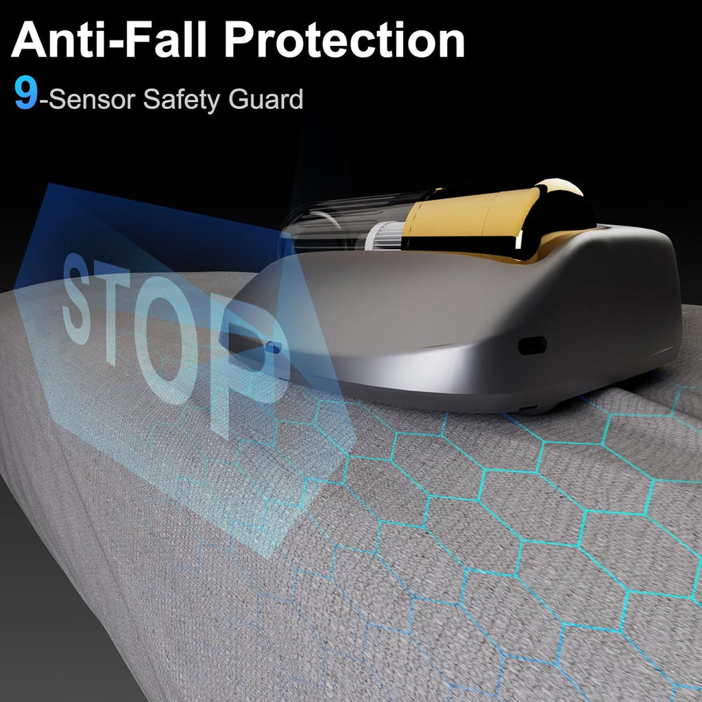 Robot X1, Aspirador de Acaros, Navegación Inteligente, Limpieza Automática de Cama, Manos Libres, Detección de Bordes, Cuatro Modos de Limpieza, 55dB Silencioso, Succión de 14AW