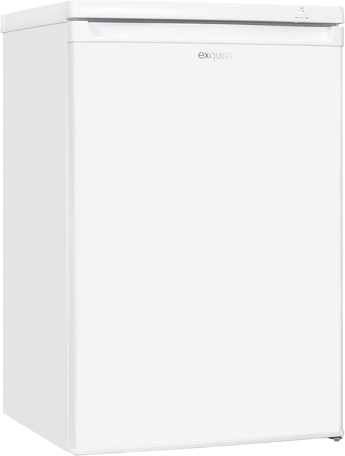 Exquisit® Congelador Table Top 91L, Color Blanco, Clase E, Congelador 4 Estrellas, 4 Cajones Transparentes, Puerta Reversible, Control de Temperatura, Medidas (85,5 x 55,0 x 58,0 cm)