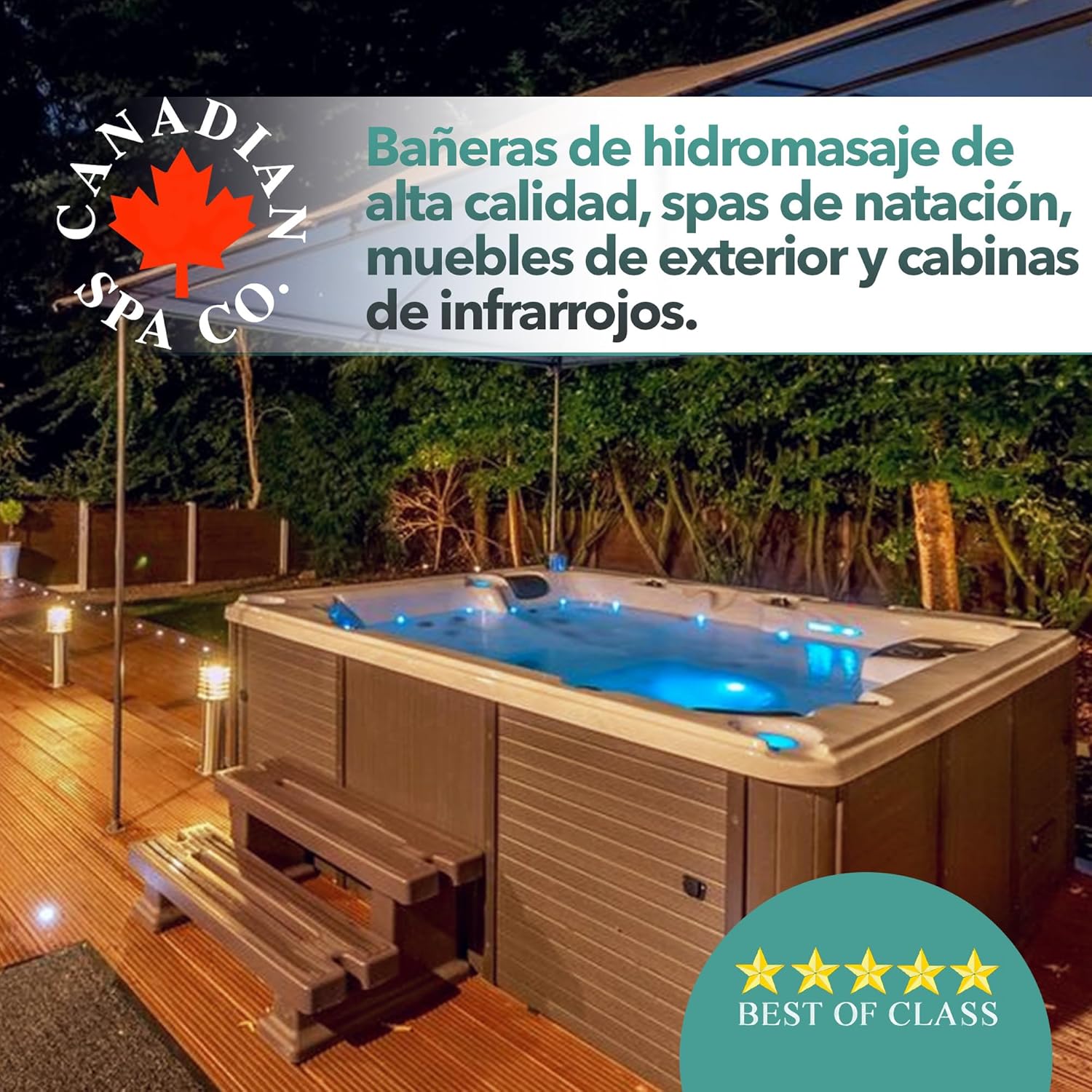 CANADIAN SPA CO. Cubierta Aislante para bañera de hidromasaje, Color marrón, 218 x 218 cm, Disponible en Varios tamaños y Colores