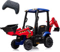 Tractor Eléctrico Infantil 4 En 1 De 12 V Con Excavadora/Buldózer/Techo Desmontable - Control Remoto Parental De 2.4 G, Bocina y Velocidad Ajustable (2-4 Km/h) - Juguete Seguro Para Niños De 3 Años En