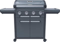 Campingaz Barbacoa de gas Serie 4 Premium S, parrilla de gas con 4 quemadores de acero inoxidable de 13,6 kW, 1 quemador lateral, tapa, termómetro, InstaClean Aqua, sistema modular culinario, cocina
