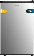 Cecotec Congelador Vertical Sobremesa 97 L Bolero CoolMarket TF 97 Inox, Clase Energética E, Diseño compacto, Puerta reversible, 3 Cajones, Medidas 55,1 x 57,5 x 83,5 cm, Color Inox