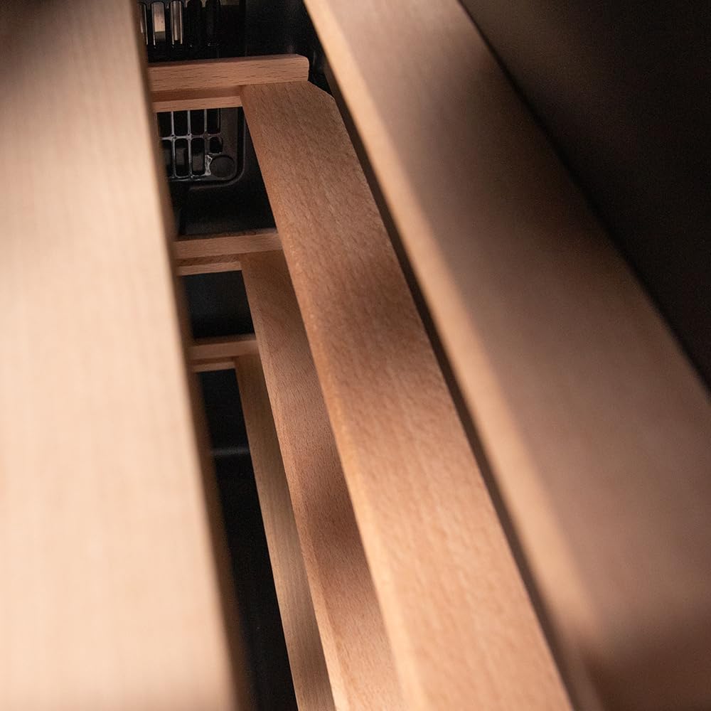 Cecotec Vinoteca Libre Instalación Bolero GrandSommelier 1250 CoolWood. Nevera para vinos con capacidad para 12 botellas, temperatura ajustable de 8-18ºC, LED y estantes de madera.