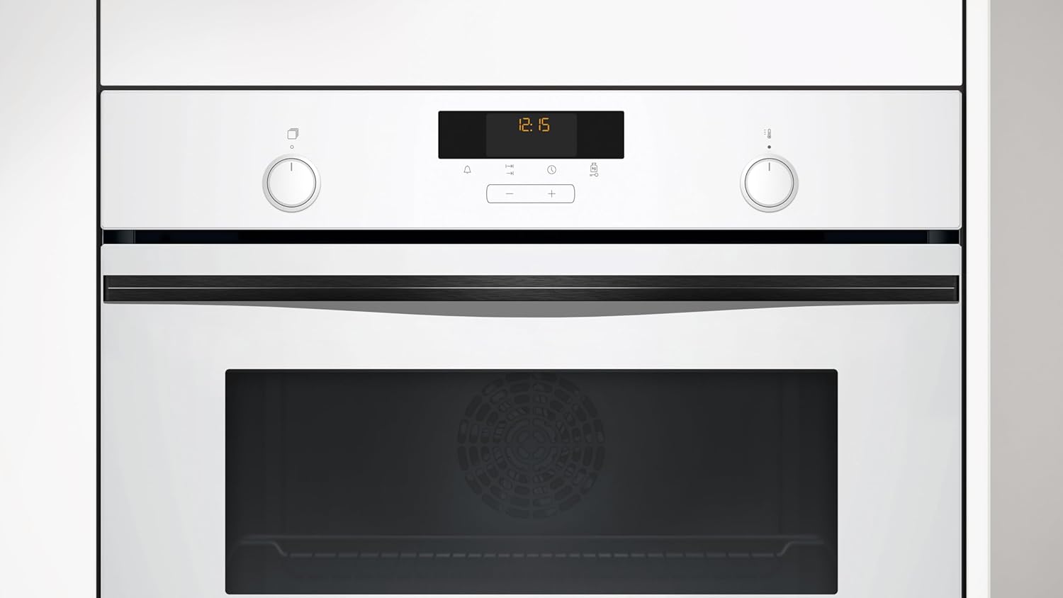 Balay - Horno compacto, 45 cm, Aire Caliente 3D, Aqualisis, Raíles Flex, Cristal blanco, 3CB5159B3