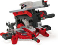 Einhell Sierra ingletadora y tronzadora y mesa TE-MS 216 T (1500W, hoja de sierra de Ø216mm, ancho de corte 120mm, profundidad 55mm, incl. láser de línea de corte, func. de sierra circular de mesa)