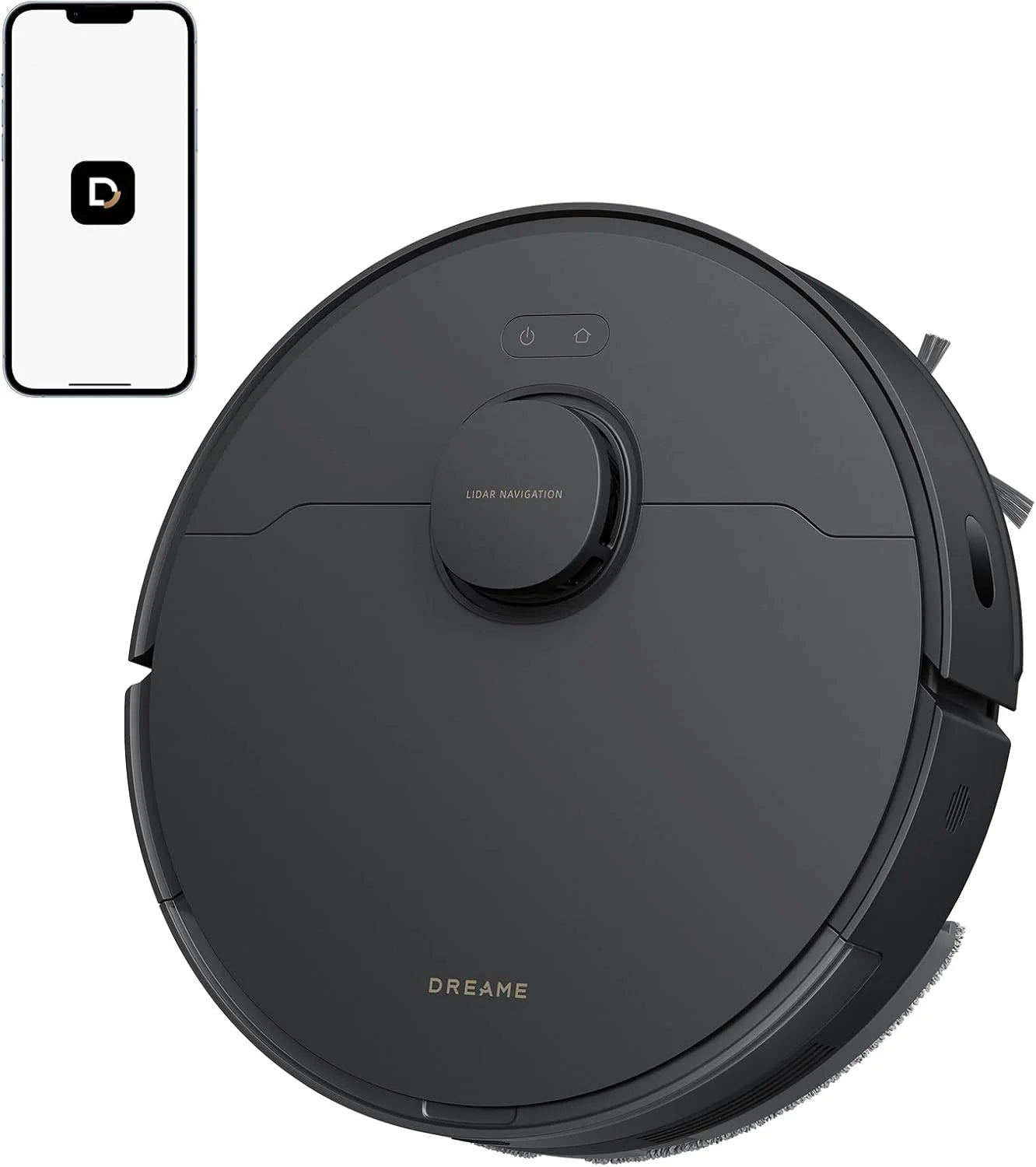 DREAME D20 Pro Plus 2-in-1 Robot Vacuum Cleaner and Scrubbing, 13,000 Pa, Double Brush for Pet Hair, Corner Cleaning, Emptying, LDS Navigation, Laser Dodging, Hard Floors/Carpets, 5200mAh