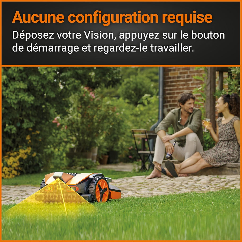WORX Landroid Vision M550 WR205E Robot cortacésped para Jardines de hasta 550 m² – Robot cortacésped Inteligente sin Cable de limitación – WiFi y Bluetooth – prevención Activa de obstáculos con