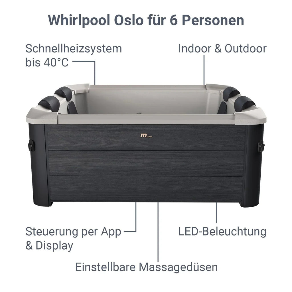 2026 Spa Whirlpool Oslo con iluminación LED