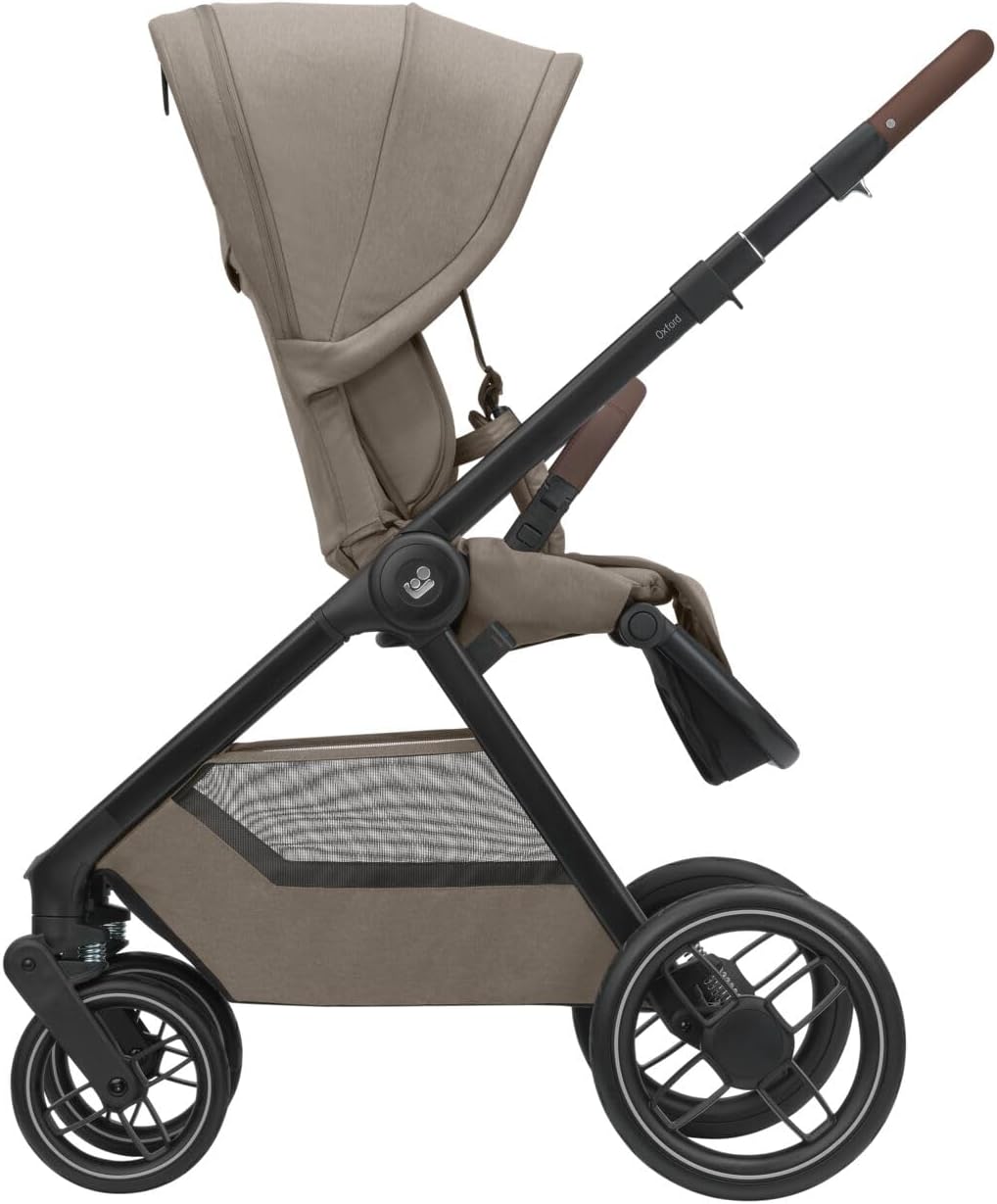 Maxi-Cosi Oxford Cochecito, 0-4 años, 0-22 kg, Plegado compacto, Asiento espacioso, reclinación ergonómica, Suspensión de última generación, 3 reclinaciones, 10 kg Amplia cesta, Twillic Truffle